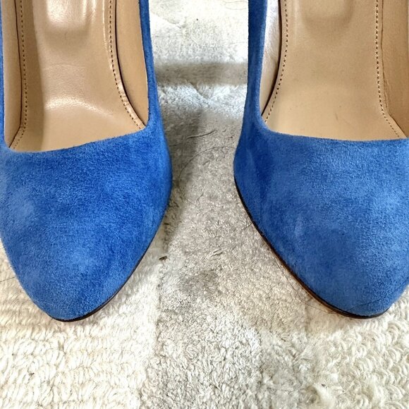 J crew Blue Heel Suede pump - Picture 6 of 11